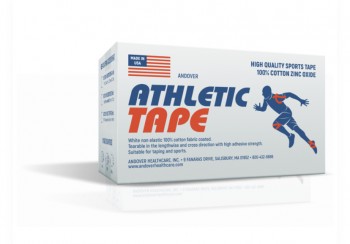 Спортивный тейп белый 100% хлопок, ATHLETIC TAPE ANDOVER ZnO